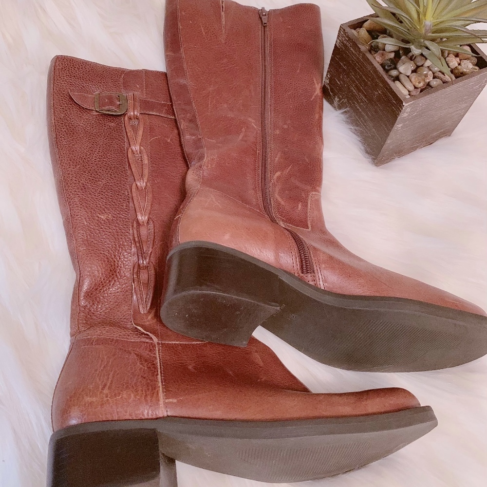 Civico 10 Leather Zip Up Boot